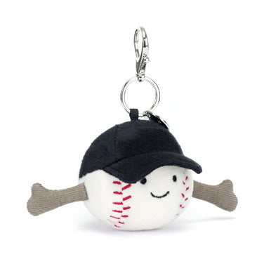 Jellycat Cozy Plush Amuseables Sports Baseball Bag Charm