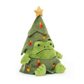 Jellycat Cozy Plush Christmas Tree Ricky Rain Frog