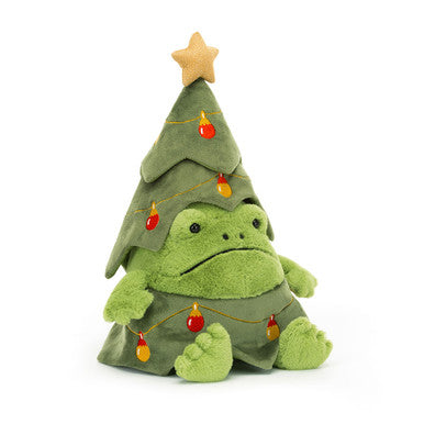 Jellycat Cozy Plush Christmas Tree Ricky Rain Frog