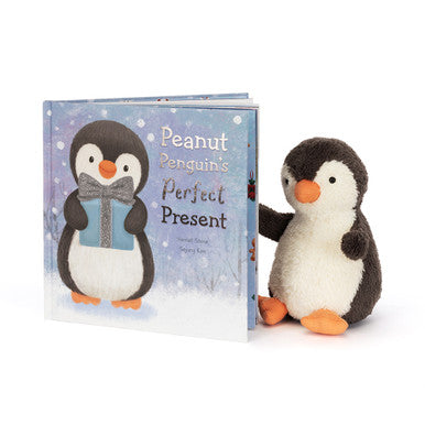 Jellycat Picture Book Peanut Penguin's Perfect Present Book and Peanut Penguin