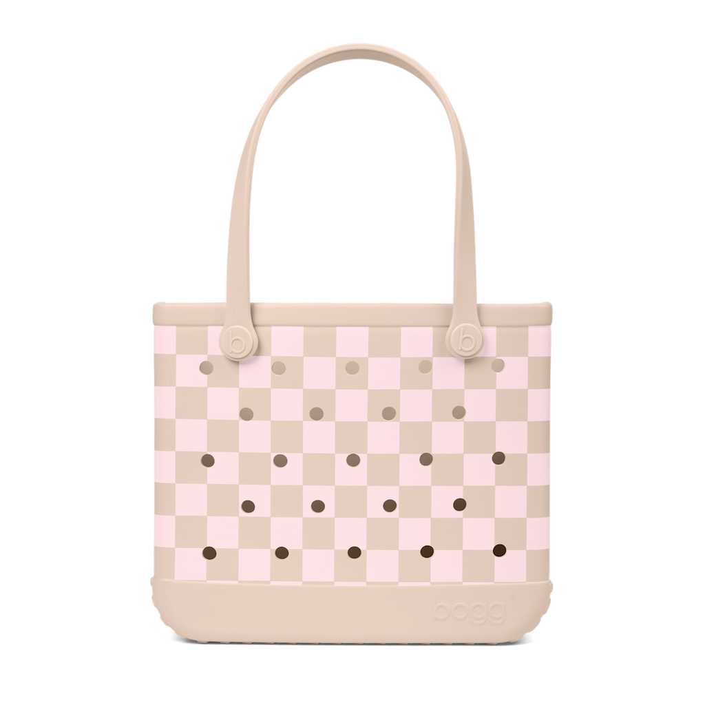 Baby Bogg Bag - Checkered Linen/ Pink Marshmallow